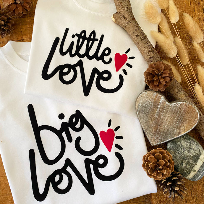 Little/ Big Love - Baby Vest/ Sleepsuit
