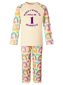 When I Wake Up - Birthday Pyjamas (4 prints to choose from)